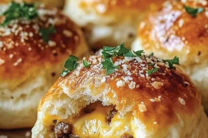 Garlic Parmesan Cheeseburger Bombs